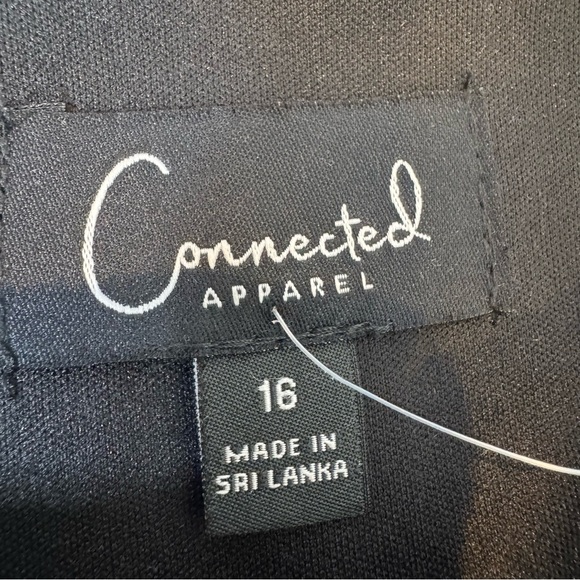 Connected Apparel Womens Petites Sheer Sleeve Jersey Sheath Dress size 16 - Picture 6 of 7